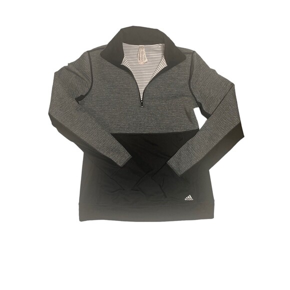 Adidas Womens Size Small Pullover‎ 1/4 Zip High Neck Long Sleeve Thumb Holes - Picture 1 of 10